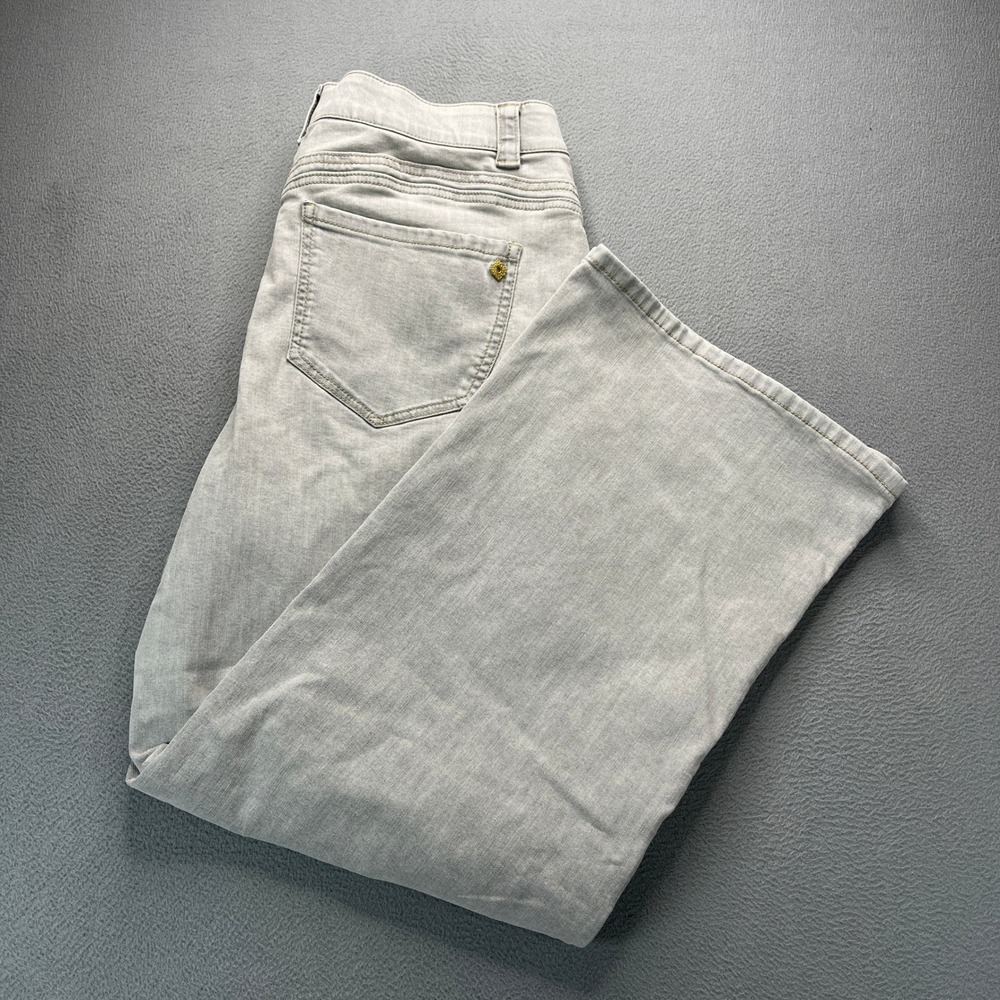 Democracy Ab Solution Wide Leg Jeans Womens 16 Gray Cotton Blend Stretch NWT